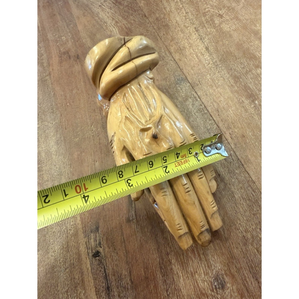 PRAYING JESUS HANDS Carved Wood Statue Church Biblical Religious Sunday School - Picture 11 of 11